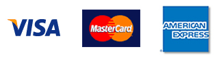 クレジットカードOK！VISA、MasterCard、American Express