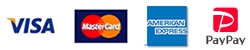 クレジットカードOK！VISA、MasterCard、American Express